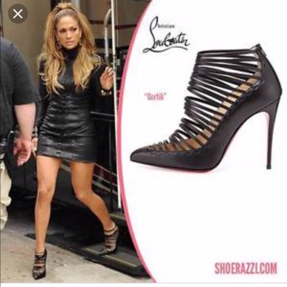 Louboutin Black Kid Leather Gortik 37